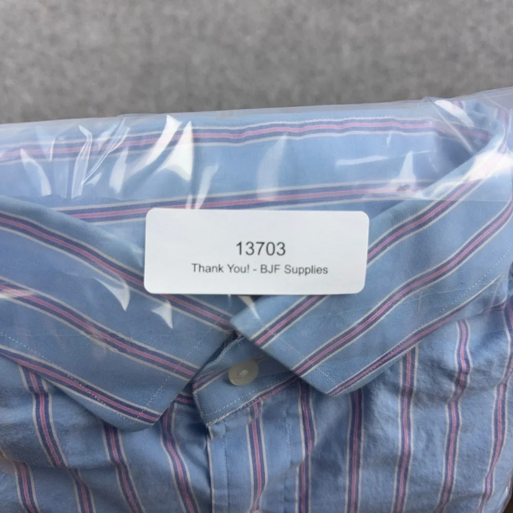 Polo Ralph Lauren Shirt Mens 2XL Blue Regent Classic Fit Striped Cotton Business